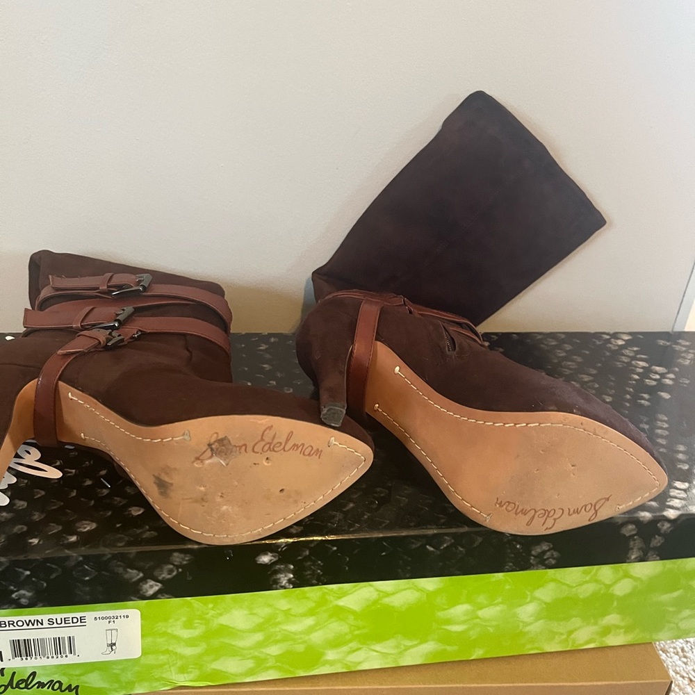 Sam Edelman Roula dark brown suede boot - Picture 3 of 5